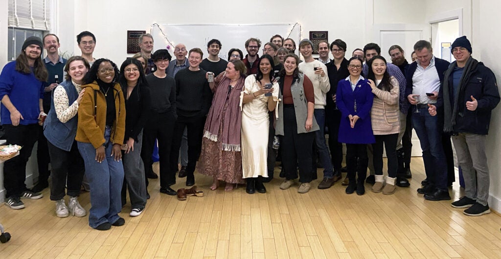 Department community gathered for a holiday party in 2025